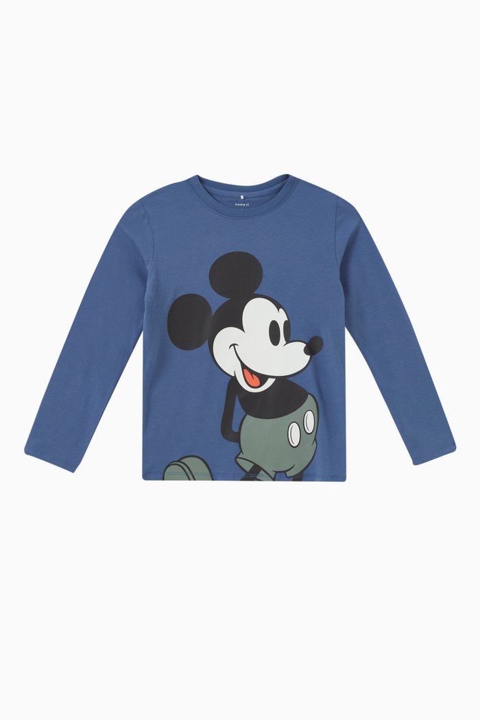 Mickey Mouse Top in Cotton, Blue