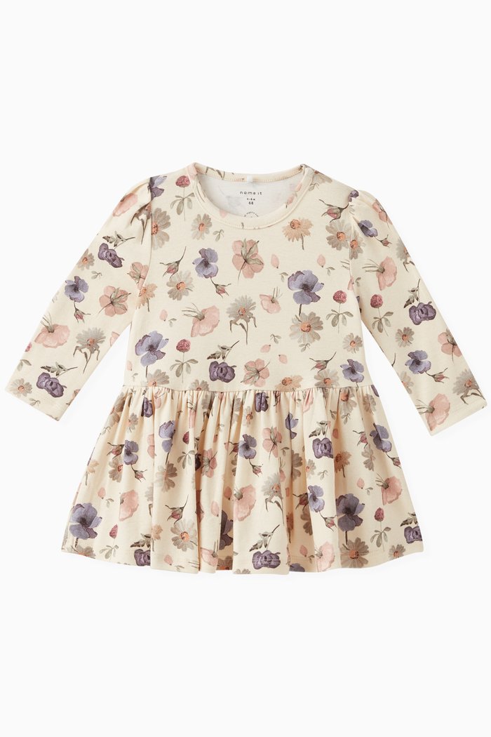 

Regular-fit Dress in Cotton Blend, Neutral