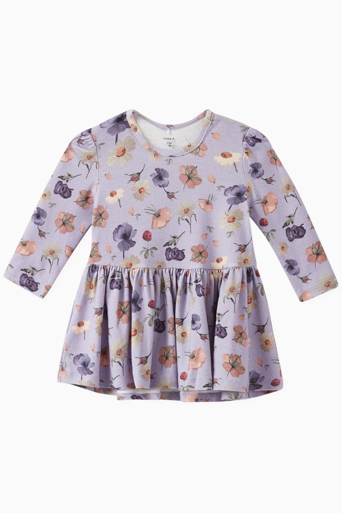 

Regular-fit Dress in Cotton Blend, Purple