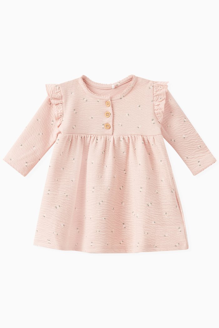 

Floral Print Dress in Organic Cotton Blend, Neutral
