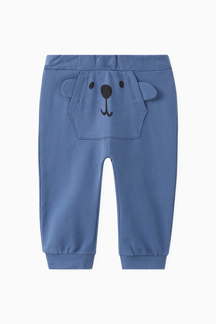 

3D Printed Sweatpants in Organic Cotton, Blue