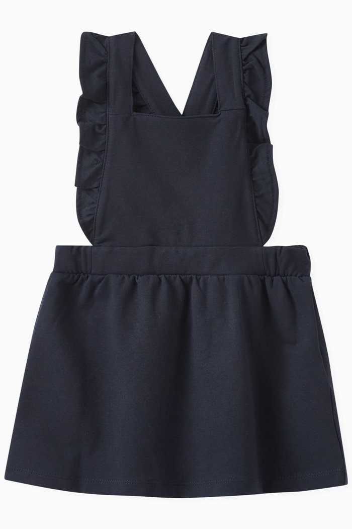 

Bird Dress in Organic Cotton Blend, Blue