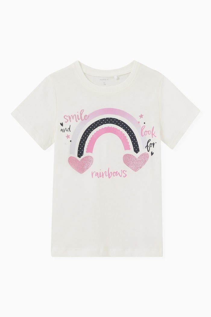

Graphic Print T-shirt in Cotton, Neutral