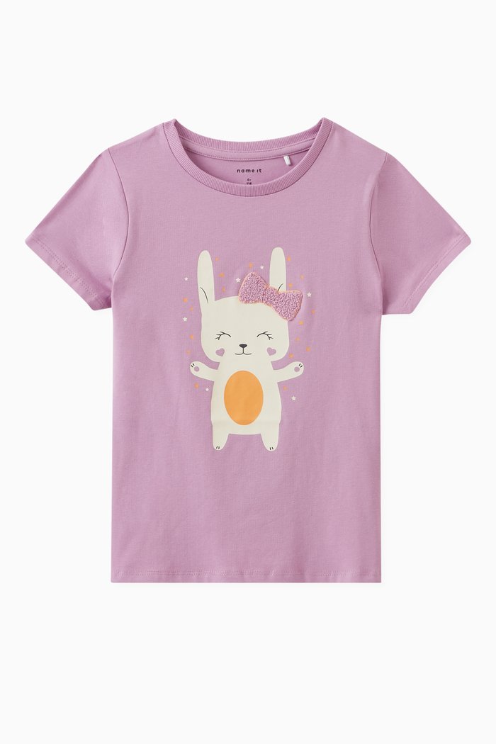 

Graphic T-shirt in Cotton Jersey, Purple