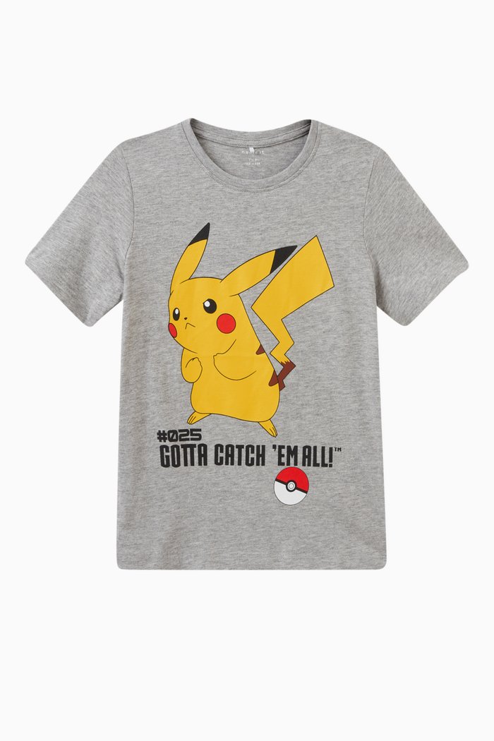 

Pokémon Print T-shirt in Cotton, Grey