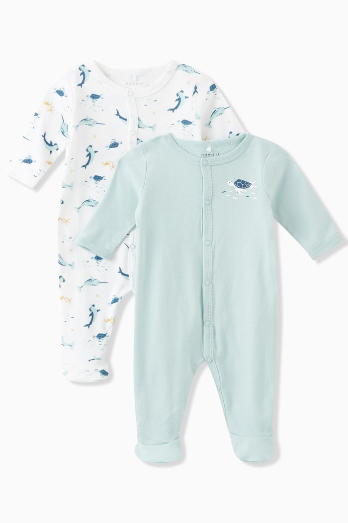 

Undersea Sleepsuits, Set of Two, Blue
