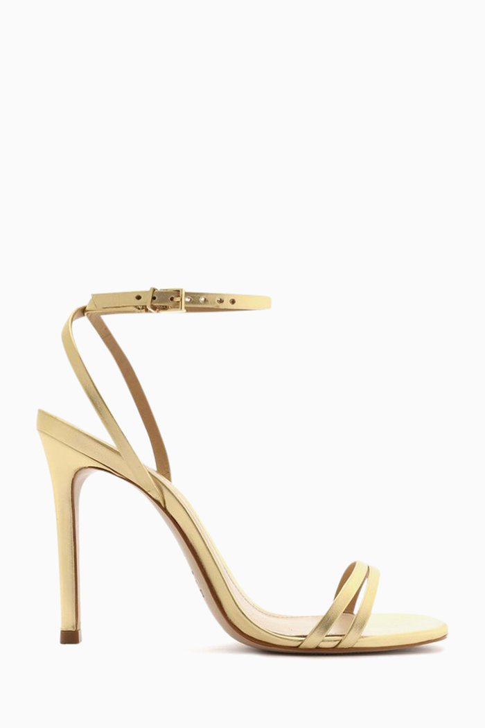 

Strappy 110 Sandals in Metallic Leather, Gold