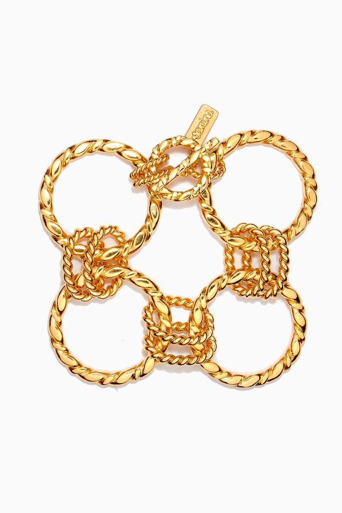 

Metisse Eternity Bracelet in Gold-plated Brass