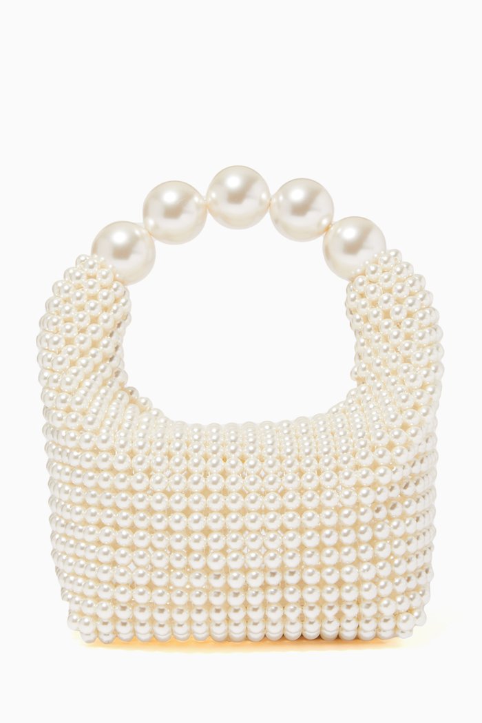 

Nuit Blanche Bag in Acrylic Beads, White