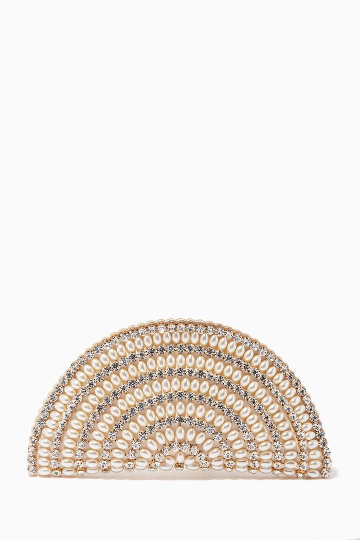 

Nuit Etoilée Clutch in Swarovski & Acrylic Beads, White