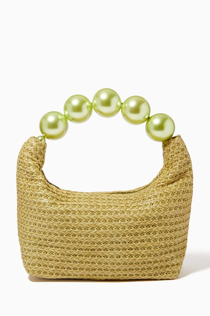 

L'Échappé Bag in Raffia, Green