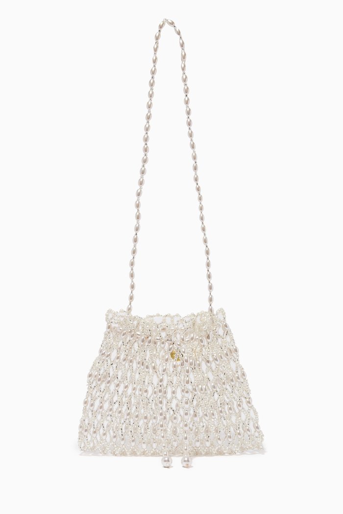 

Les Beaux Jours Bag in Acrylic Beads, Silver