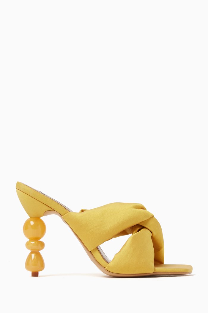 

Camelia 100 Mules in Satin, Yellow
