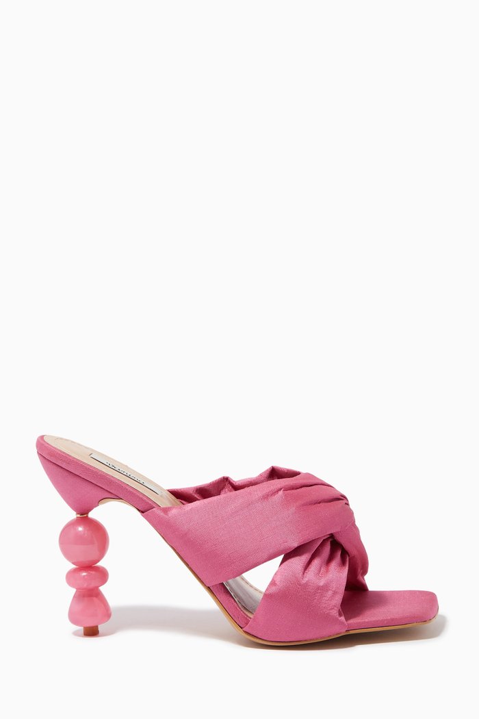 

Camelia 100 Mules in Satin, Pink