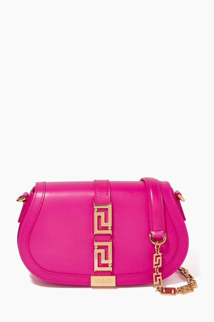 

Medium Greca Goddess Bag in Calf Leather, Pink
