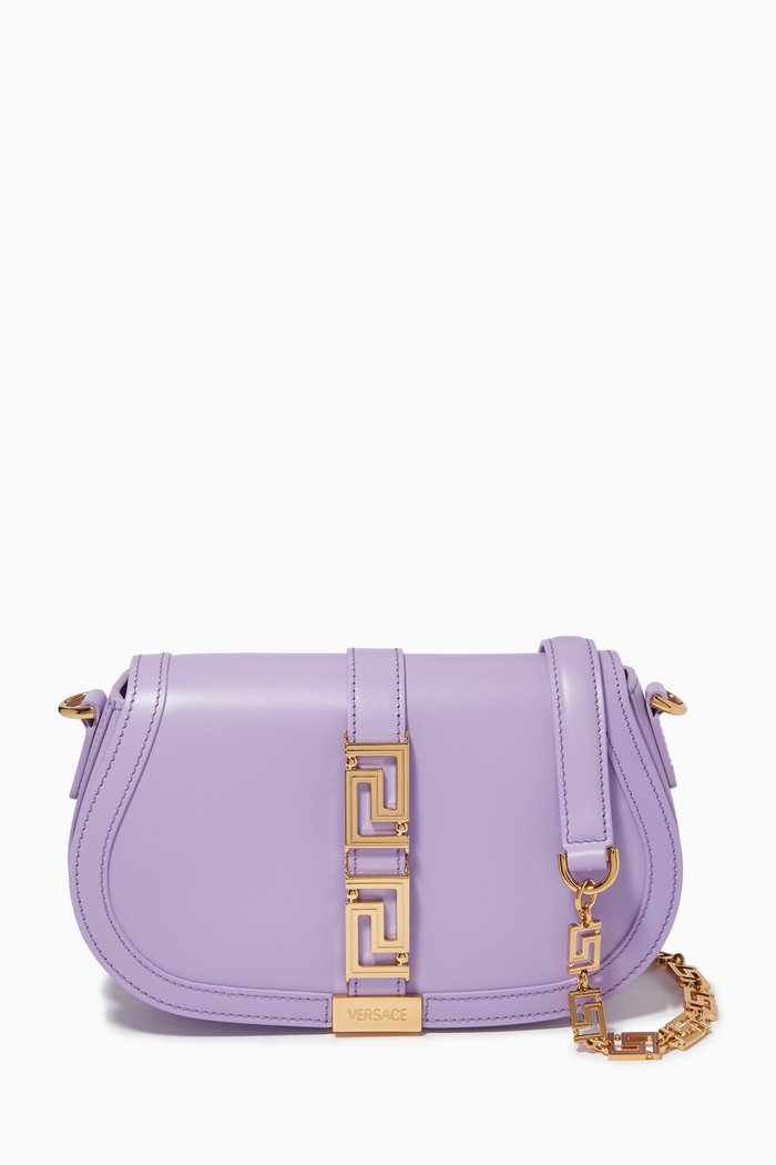 

Medium Greca Goddess Bag in Calf Leather, Purple