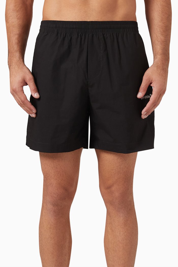

Arrow Logo Track Shorts in Cotton-jersey, Black