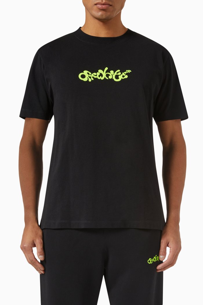 

Opposite Arrow Logo T-shirt in Cotton Jersey, Black