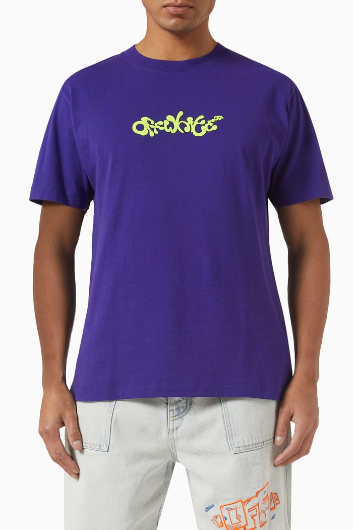 

Opposite Arrow Logo T-shirt in Cotton Jersey, Purple
