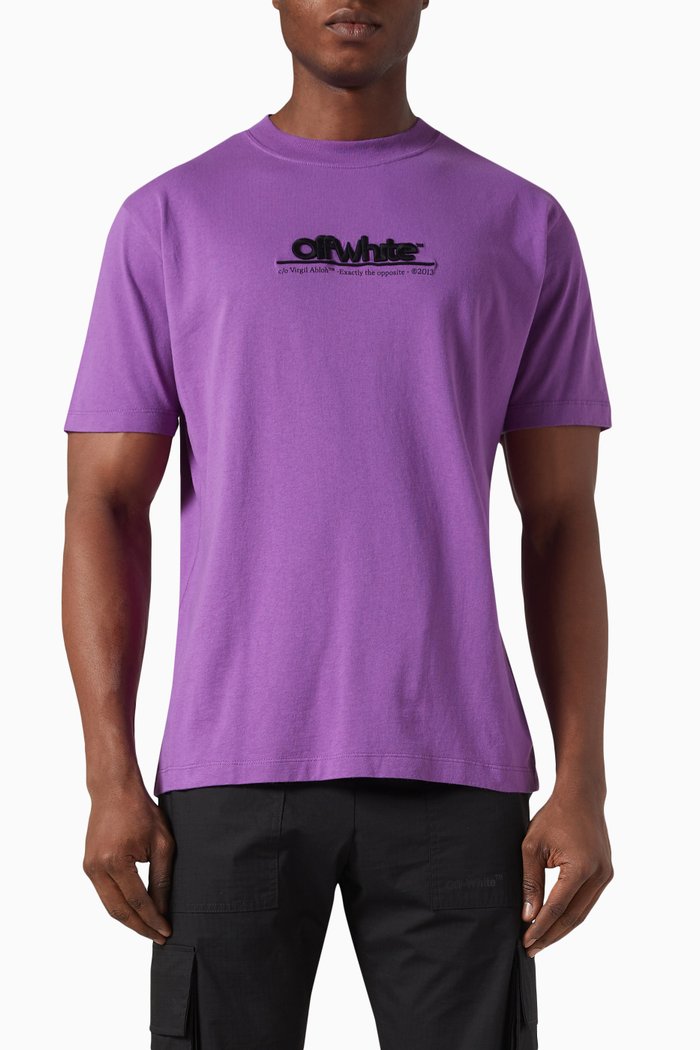 

Logo-detail T-shirt in Cotton, Purple