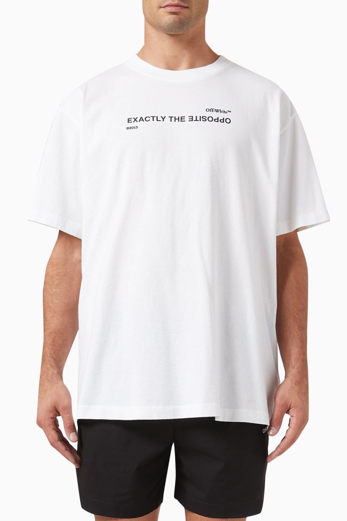 

Spiral Oversized T-shirt in Jersey, White