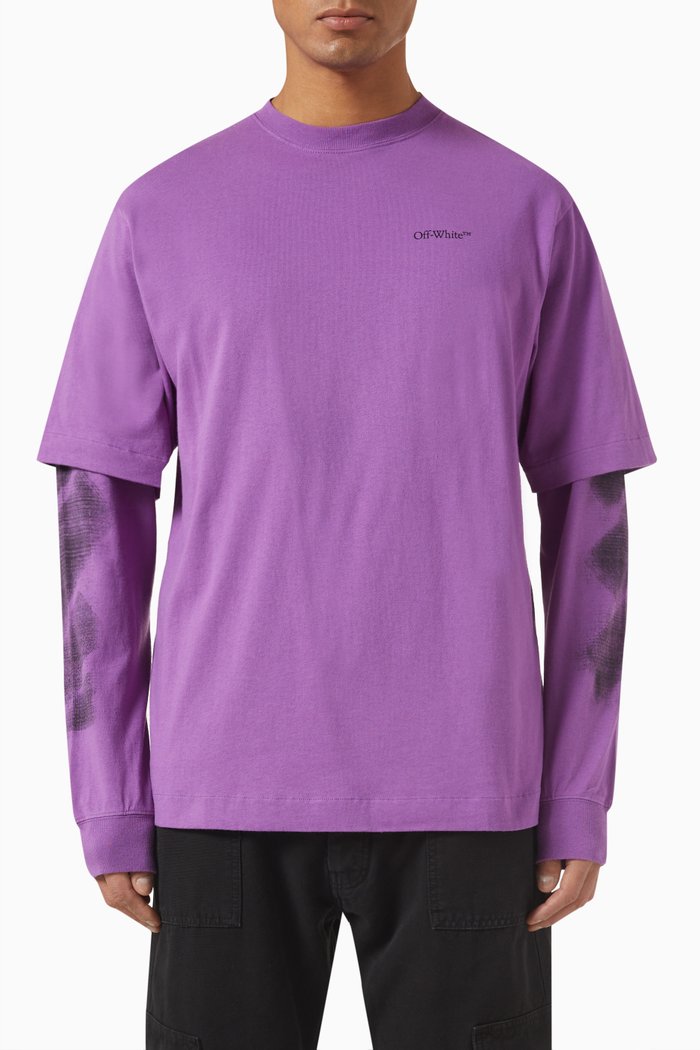 

Jumbo Arrow T-shirt in Cotton Jersey, Purple