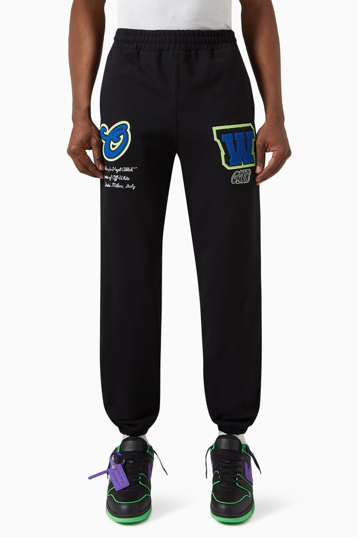

Vars Patch Slim-fit Sweatpants in Cotton, Black