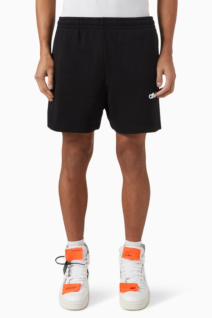 

Logo Sweat Shorts in Cotton, Black