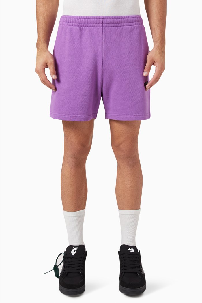 

Logo Sweat Shorts in Cotton, Purple