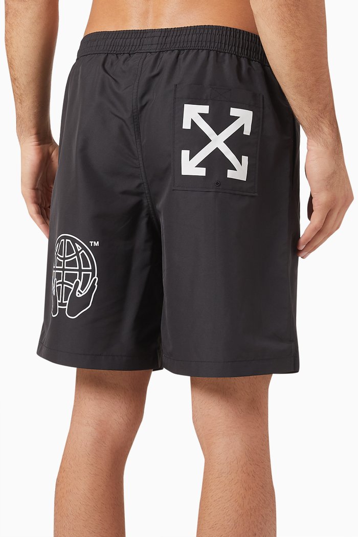 

Exact Opp Surfer Swim Shorts in Nylon, Black