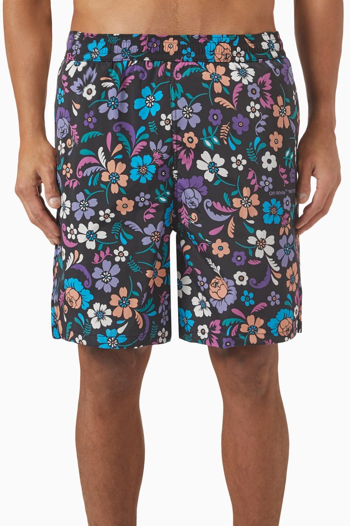 

Flowers Surfer Swim Shorts in Nylon, Multicolour