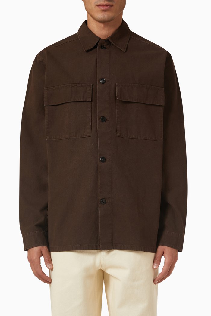 

Utility Shirt in Organic Cotton, Brown