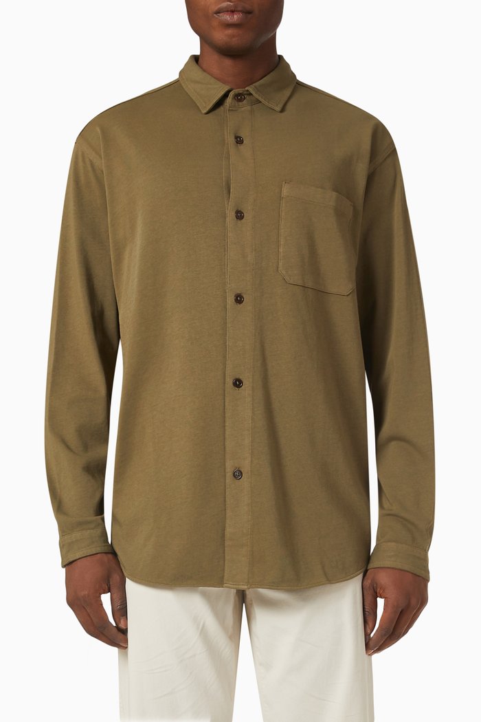 

Shirt in Organic Cotton Jersey, Green