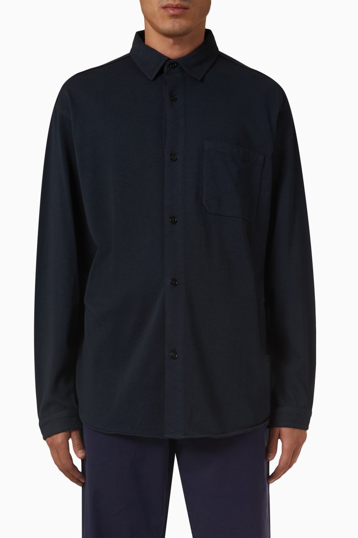 

Shirt in Organic Cotton Jersey, Blue