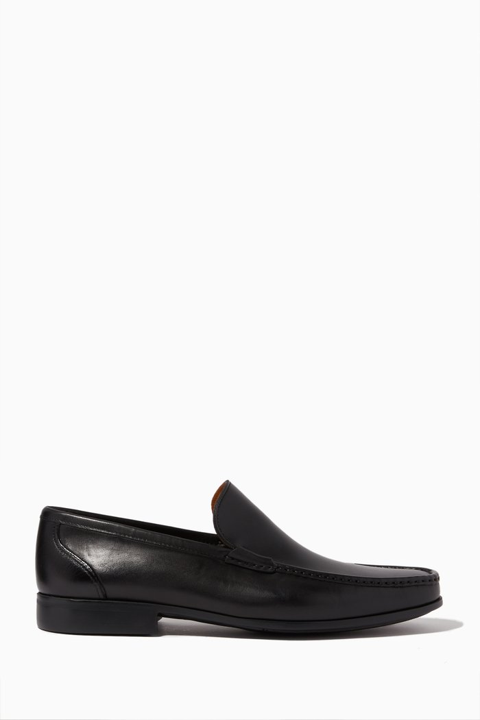 

Penny Loafers in Grained Leather, Black