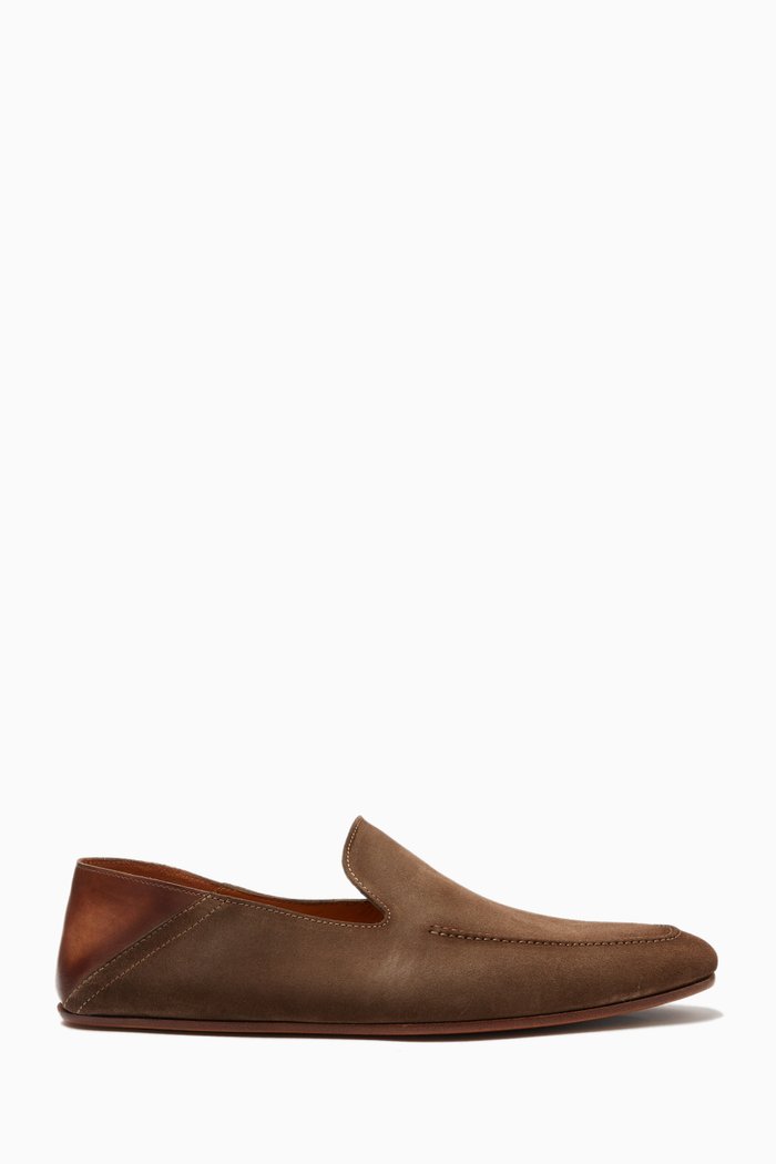 

Heston Slippers in Leather, Neutral