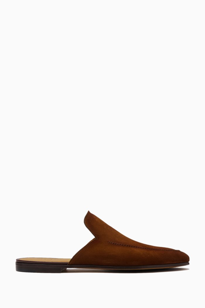 

Harrison Slippers in Suede, Brown
