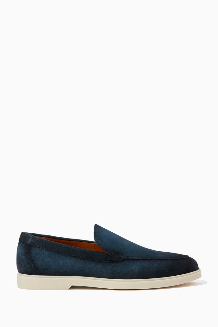 

Javea Loafers in Suede Leather, Blue