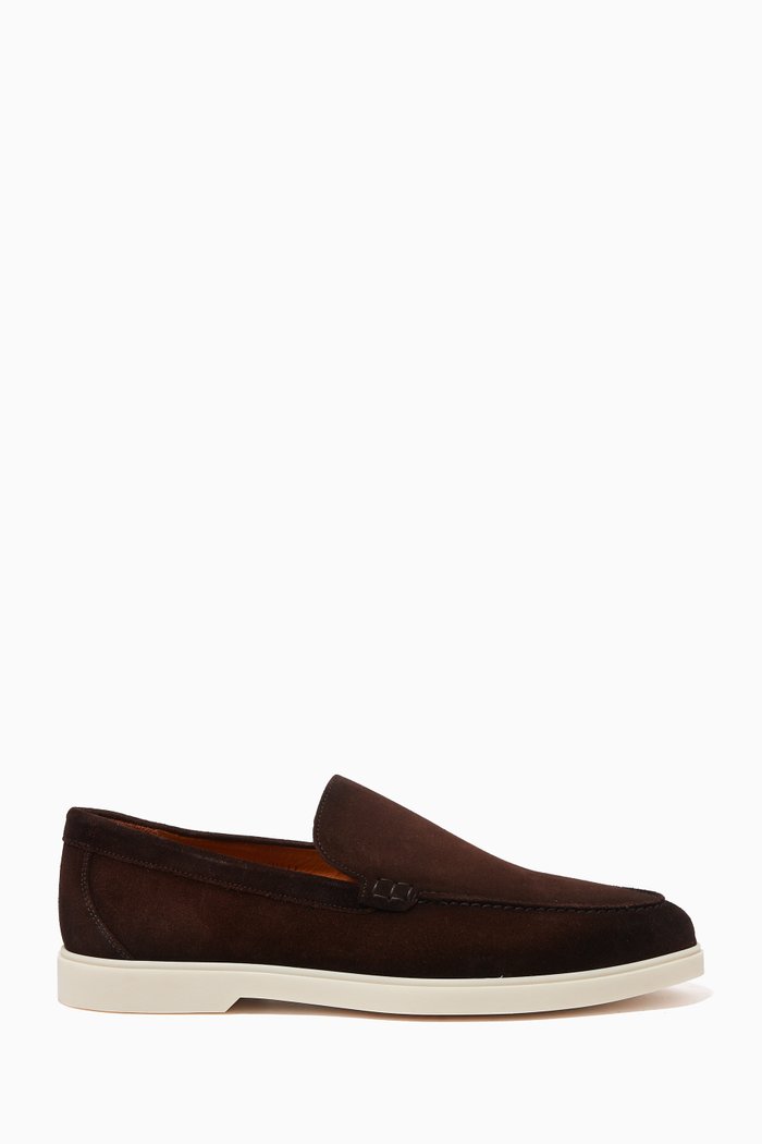 

Javea Loafers in Suede Leather, Brown