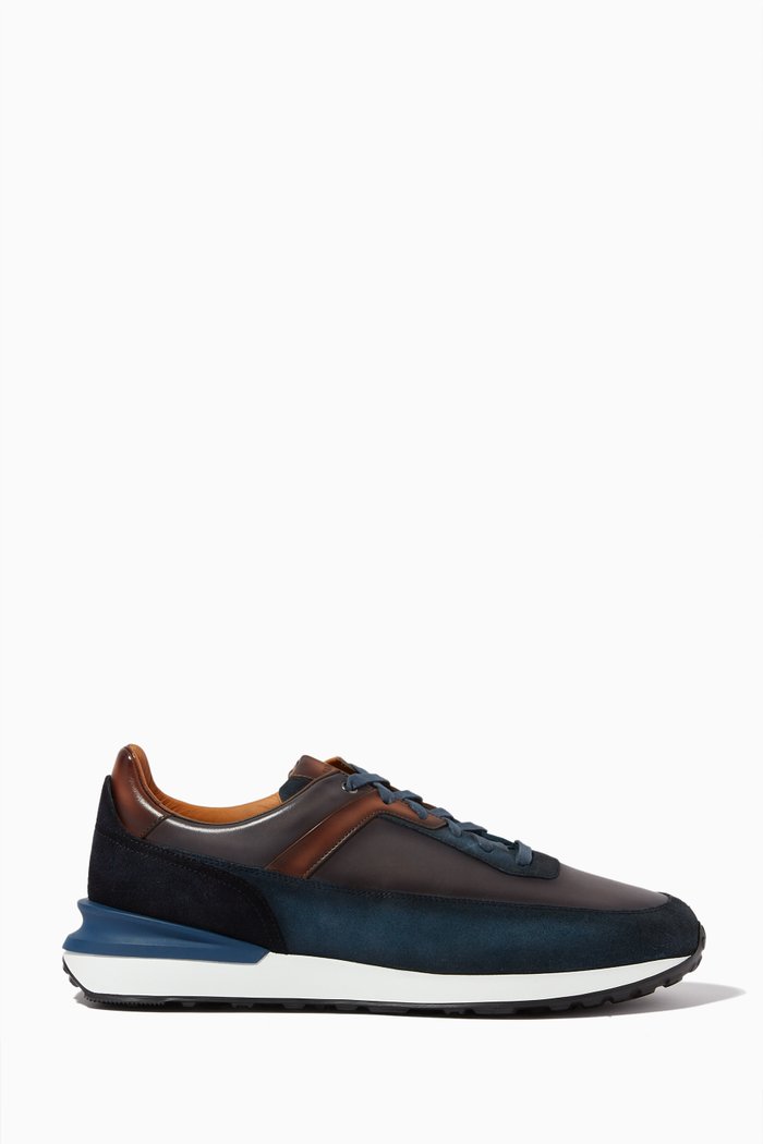 

Grafton Sneakers in Mesh & Suede, Blue
