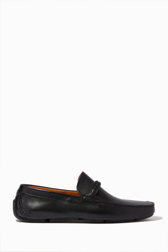 

Weave-bit Loafers in Leather, Black