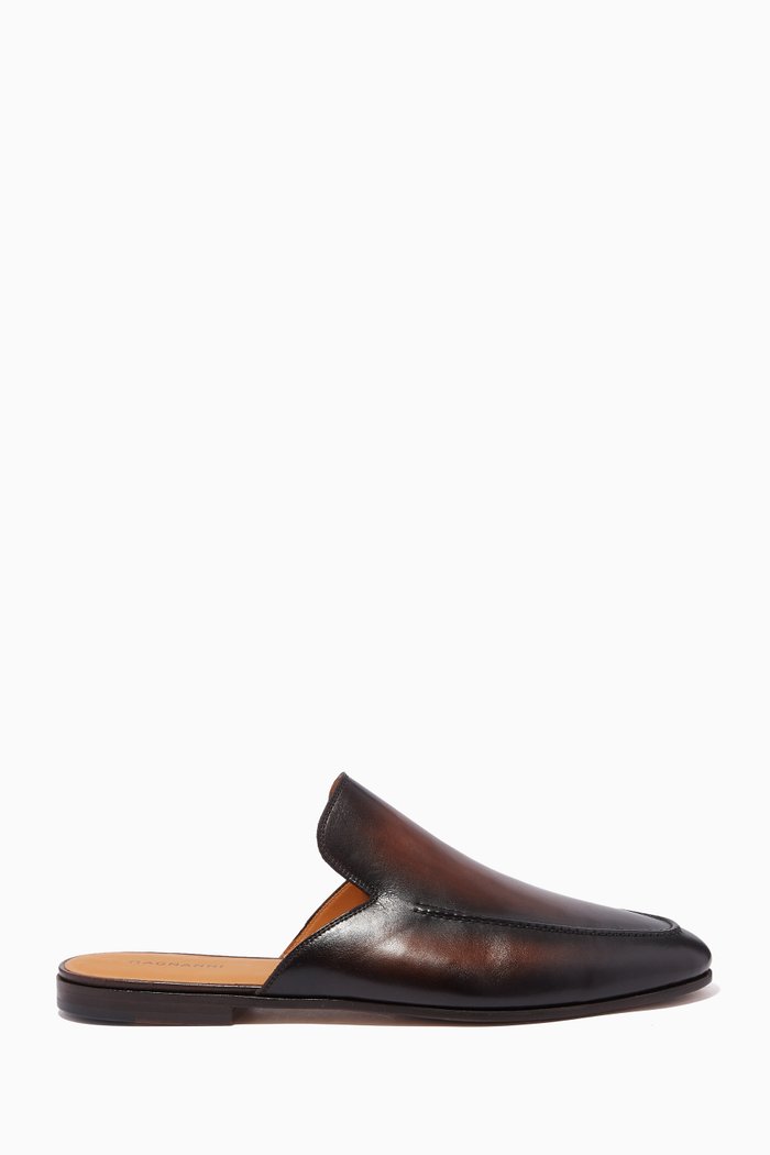 

B677 Mules in Smooth Leather, Brown
