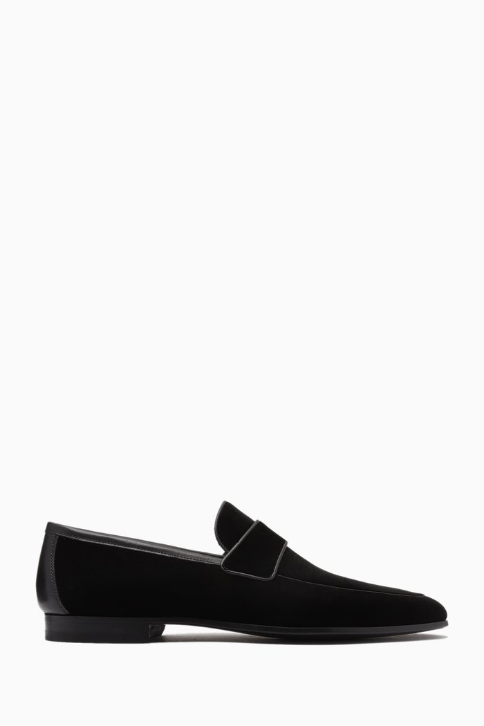 

Evening Loafers in Velvet, Black