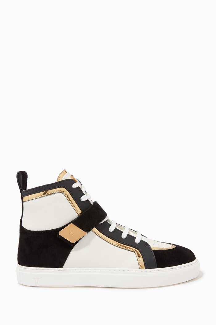 

Zenas High-top Sneakers in Smooth Leather, White