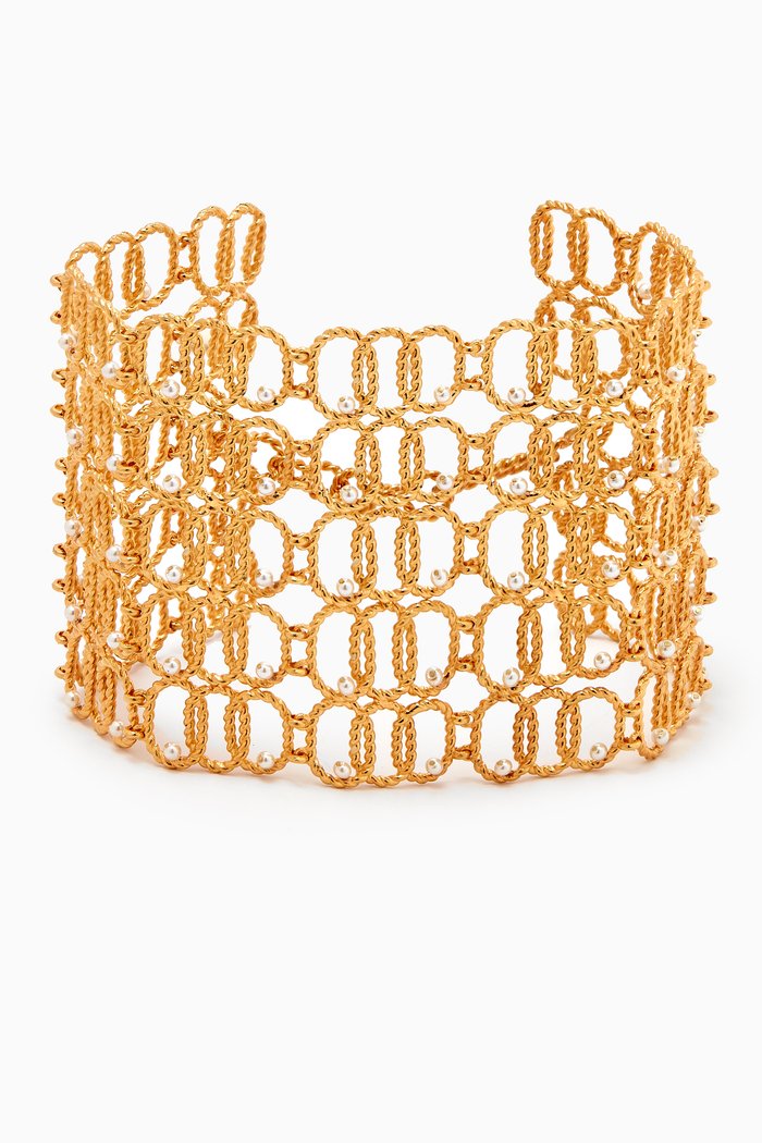 

Twisted Wire Cuff Bracelet in Gold-plated Brass