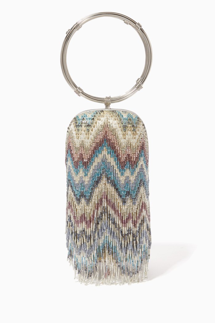 

Oasis Waves Menottes Bag in Straw, Multicolour