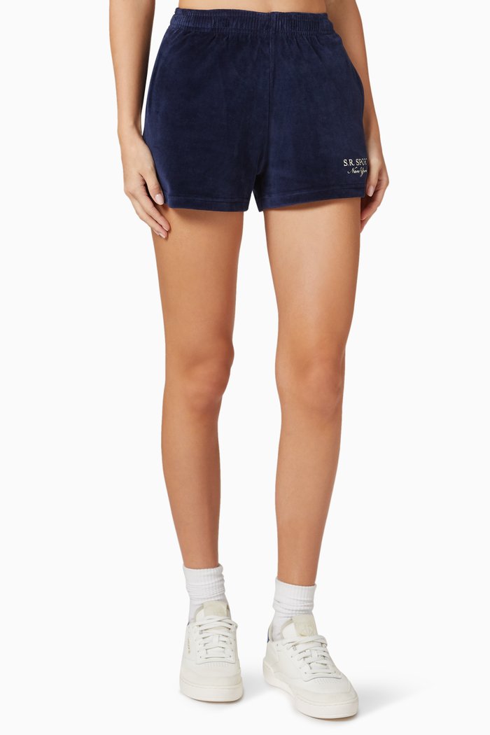 

Andy Disco Shorts in Velour, Blue