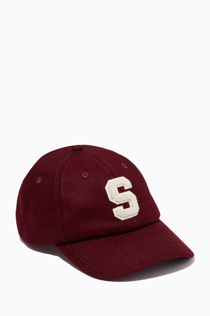 

Bouclé S Hat in Cotton, Burgundy