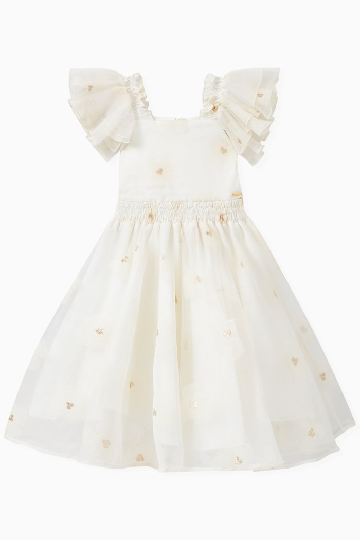 

Gold Ruffled Dress, Neutral