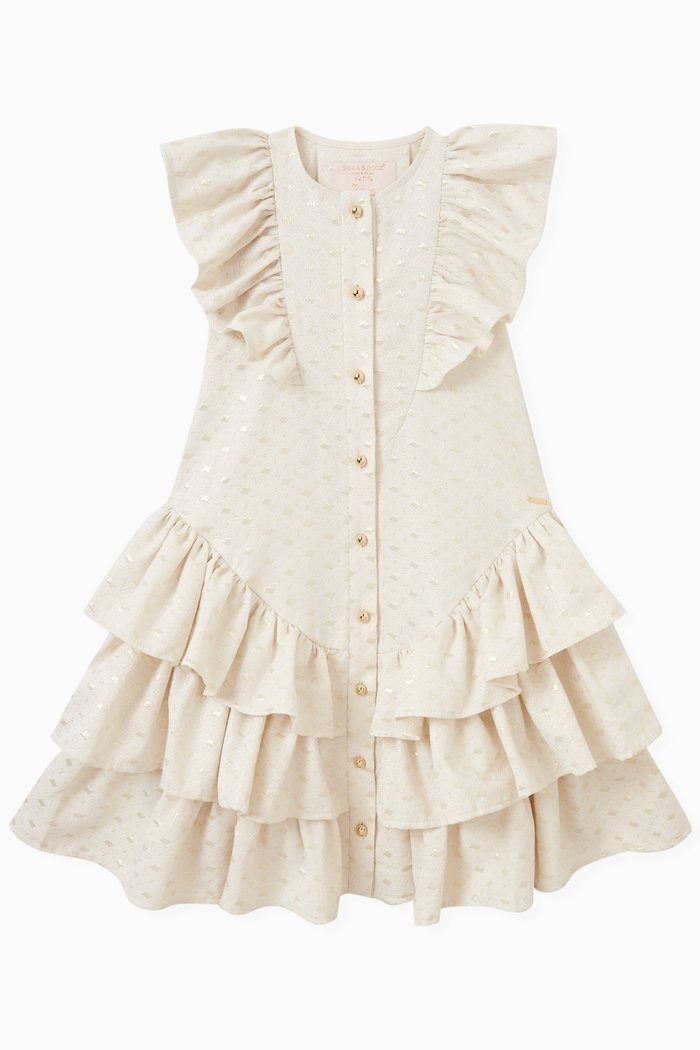 

Ruffled Dress, Neutral
